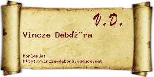 Vincze Debóra névjegykártya